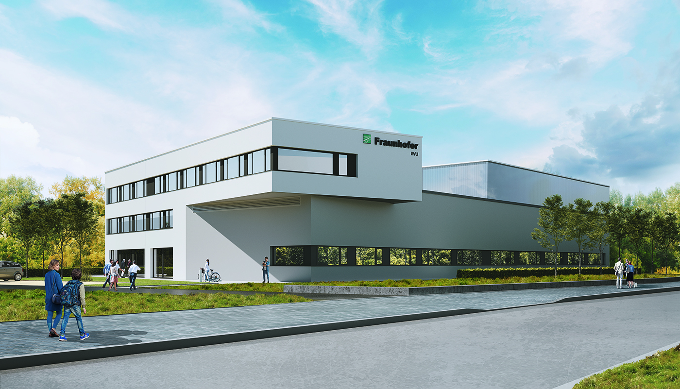 Simulation des Fraunhofer-Kunststoffzentrum Oberlausitz mit Erweiterungsbau