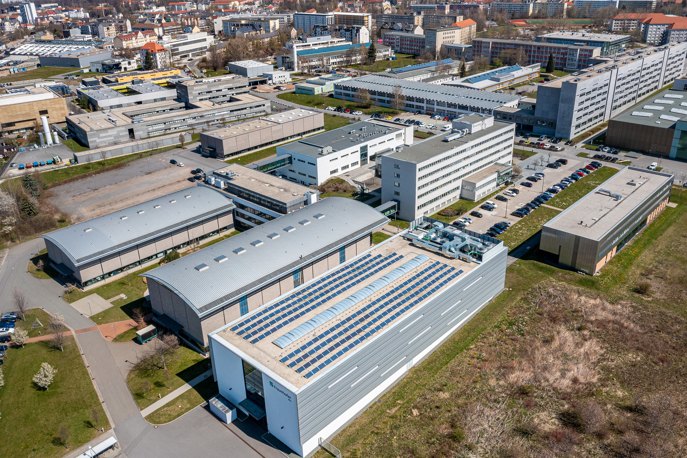 Rendering des sich im Auf-bau befindlichen Hydrogen Lab Görlitz auf dem Gelände des Siemens Energy Campus