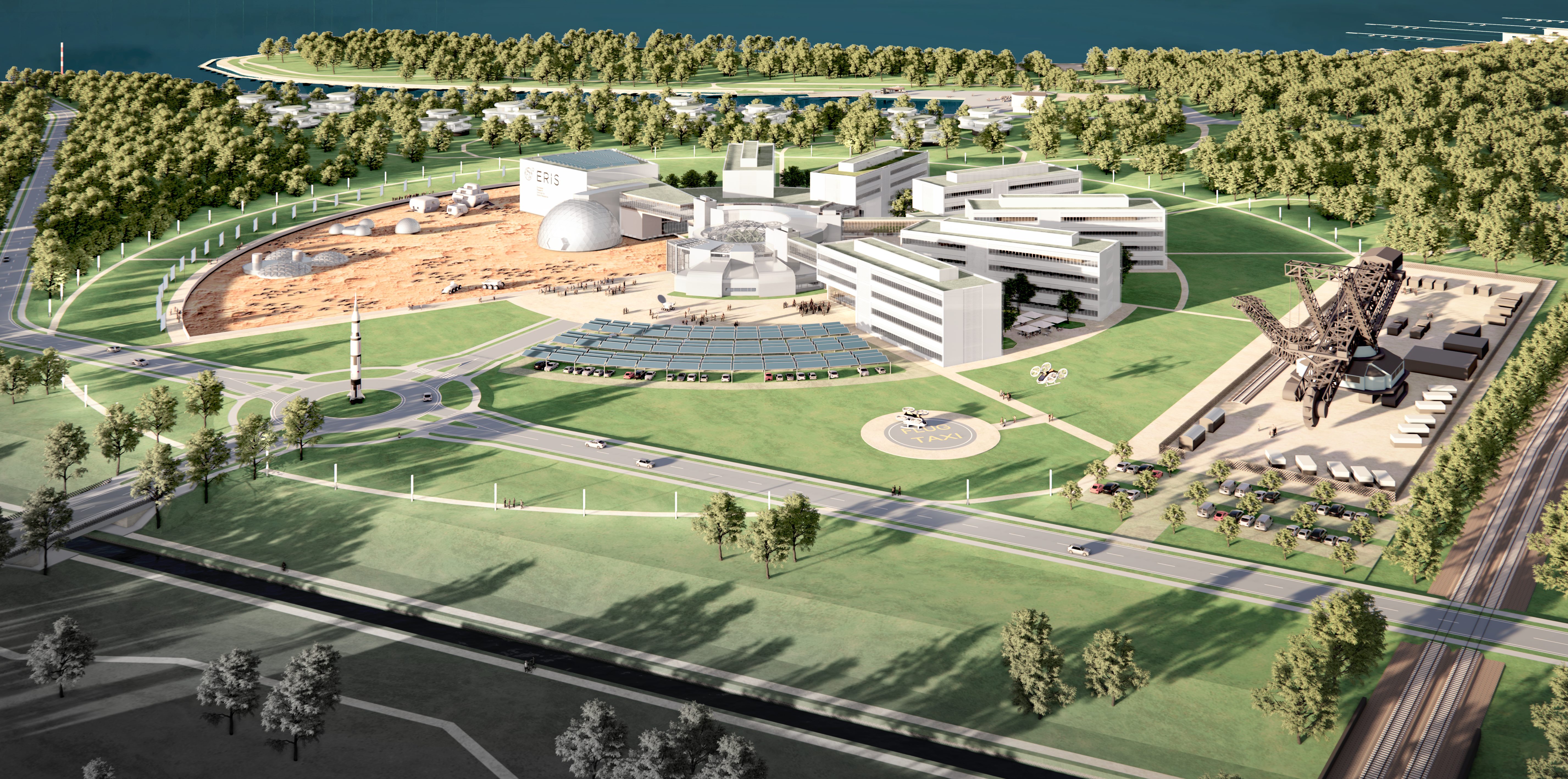 So könnte der künftige ERIS-Campus aussehen (Rendering). Die Standortentscheidung ist noch offen.